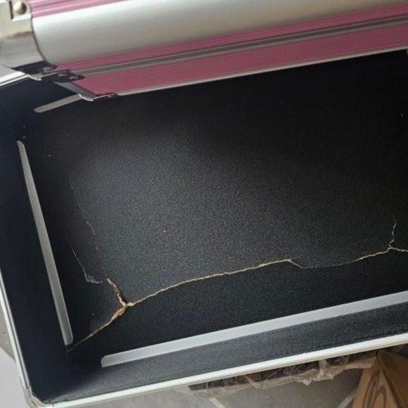 Rolling Makeup Case ExtraLarge Storage Organizer with Key Swivel Wheels Salon - Picture 3 of 12